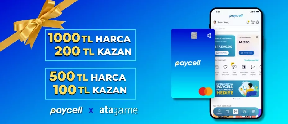 Atagame’de tüm oyunlarda geçerli anında 200 TL Nakit İade! Atagame’de tüm oyunlarda geçerli anında 200 TL Nakit İade!