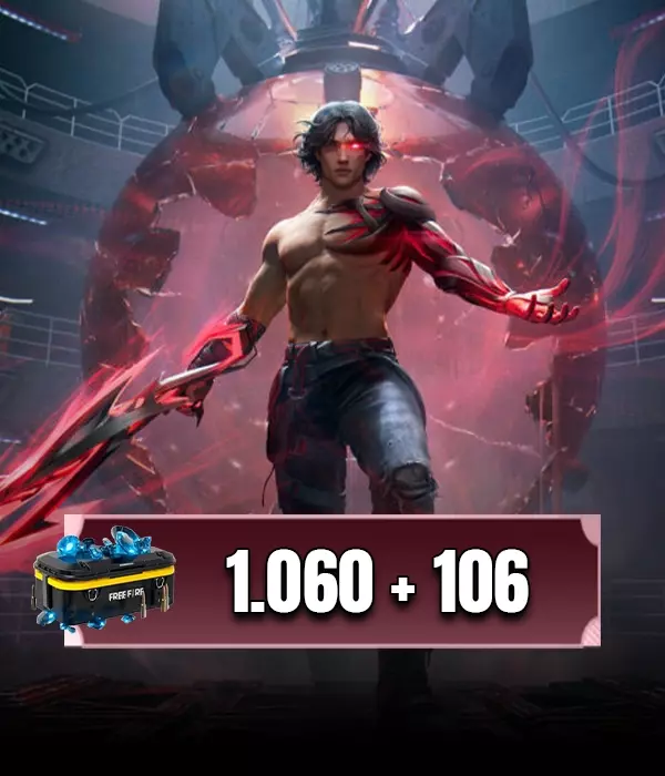 BR  Free Fire 1060 + 106 Elmas