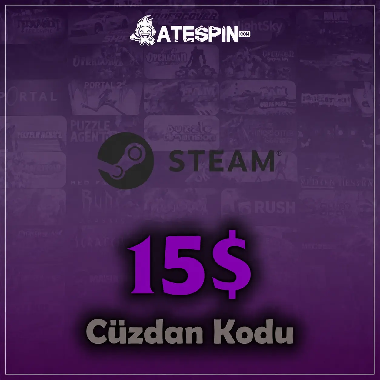Steam 15 USD Cüzdan Kodu