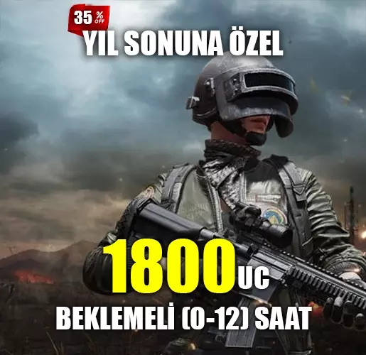 Beklemeli (0-12) Saat Pubg Mobile 1800 Uc