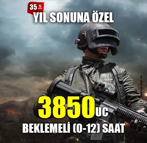 Beklemeli (0-12) Saat Pubg Mobile 3850 Uc