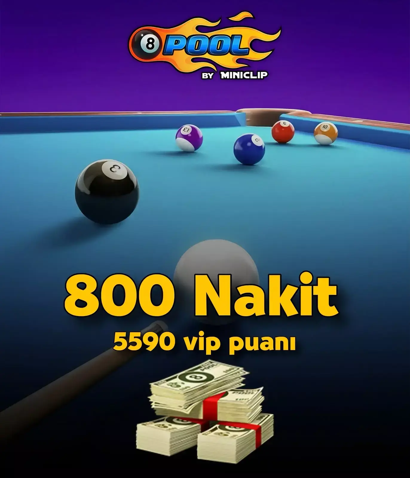8 Ball Pool 800 Nakit