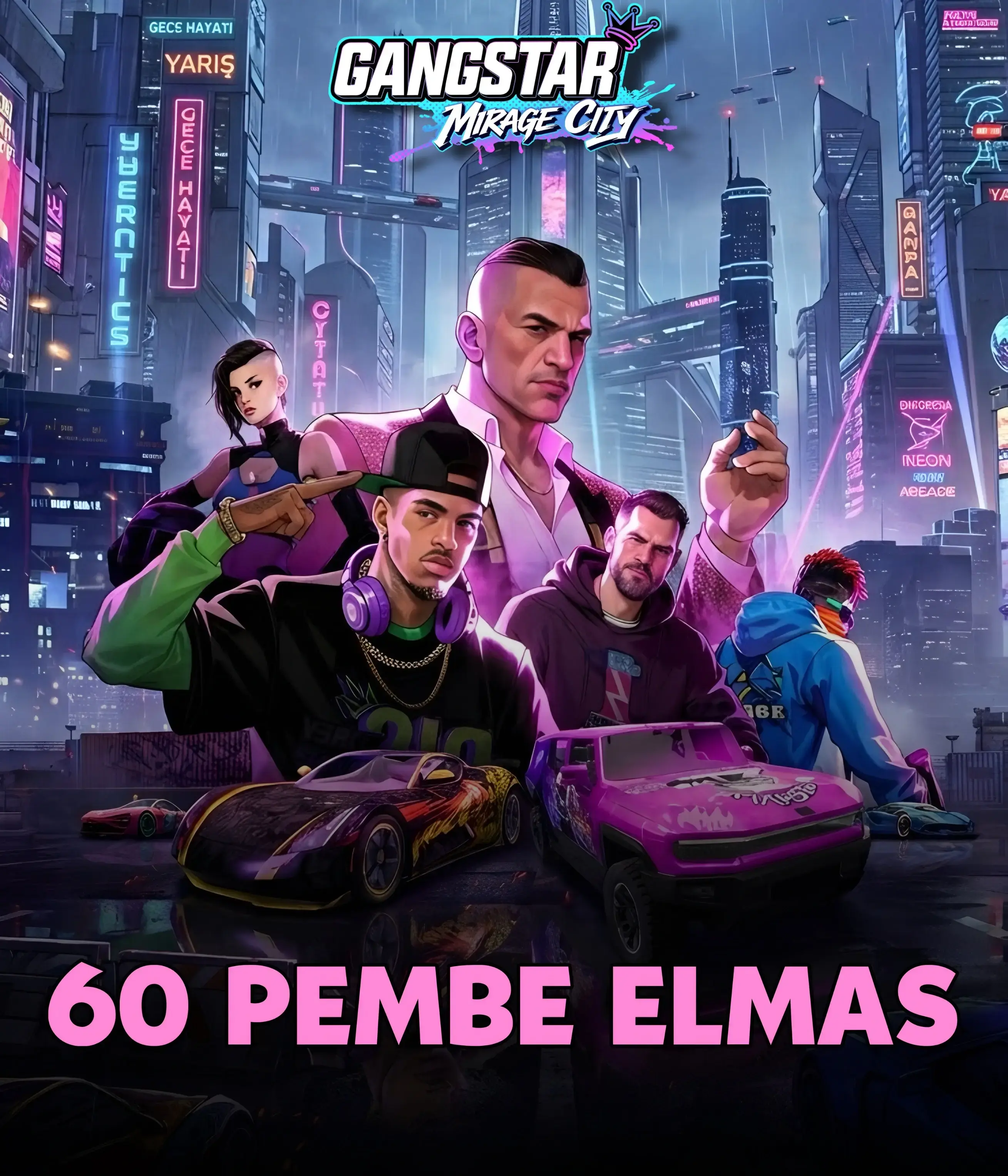 60 Pembe Elmas