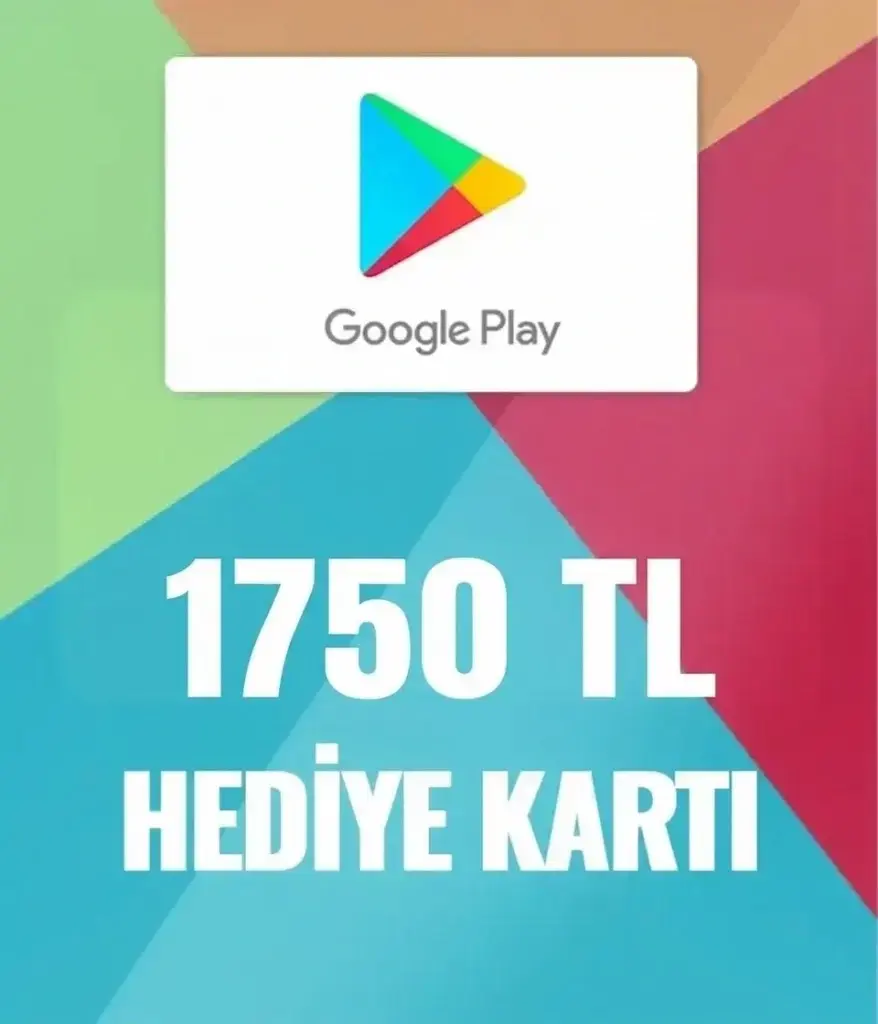 Google Play 1750 TL Hediye Kartı