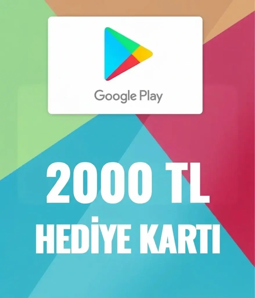 Google Play 2000 TL Hediye Kartı