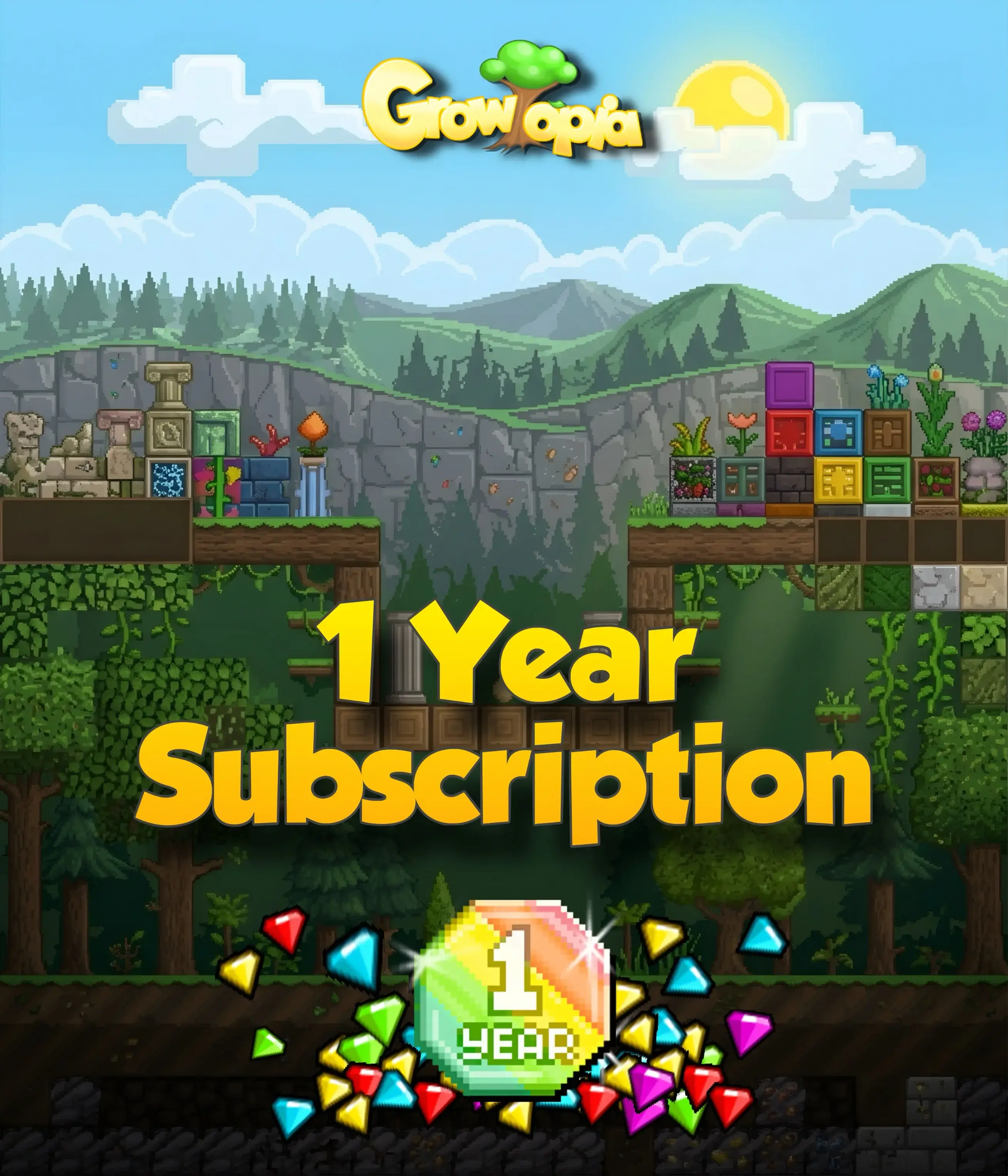 Growtopia 1 Year Subscription Token