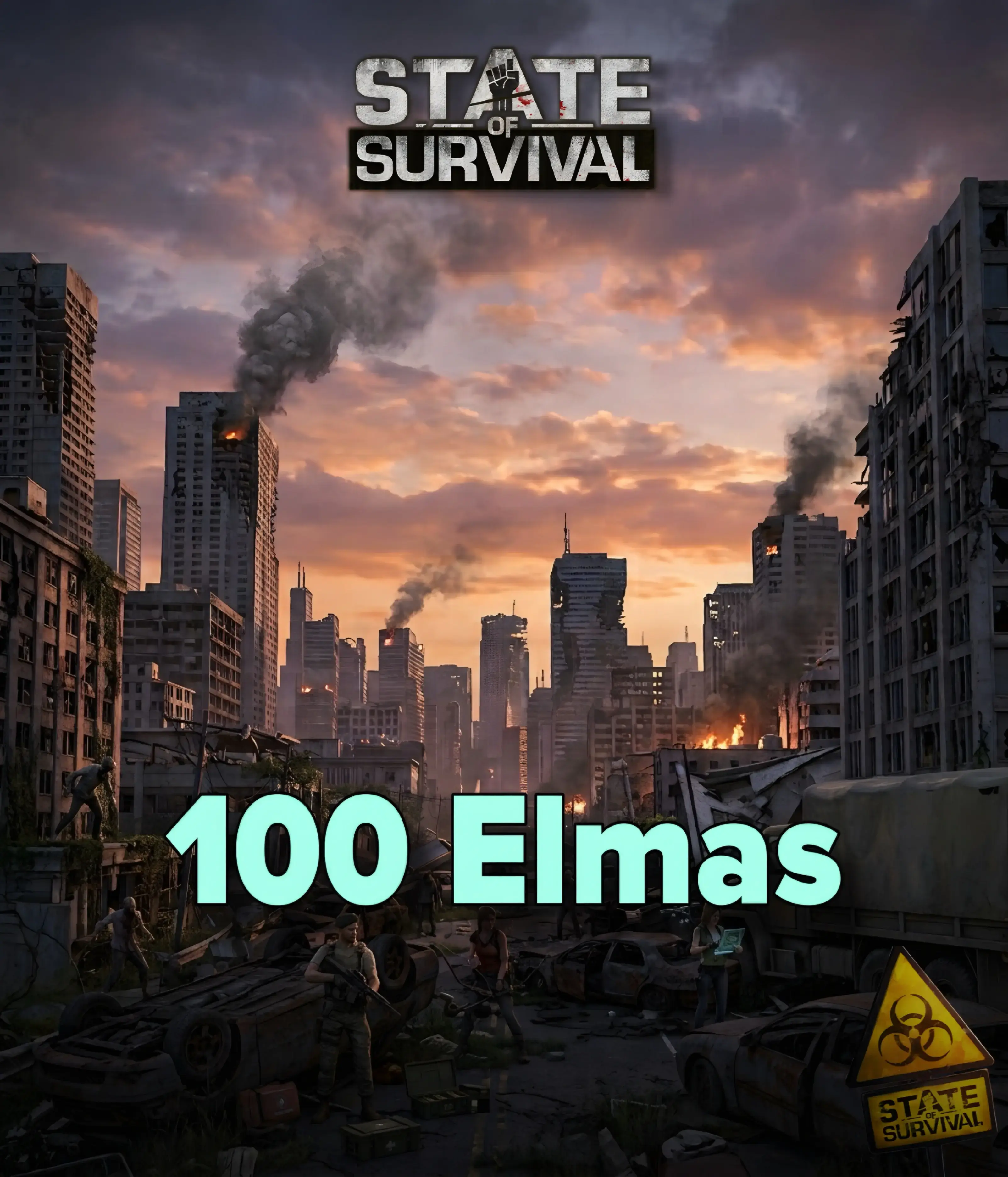State Of Survival Zombie Wars 100 Elmas