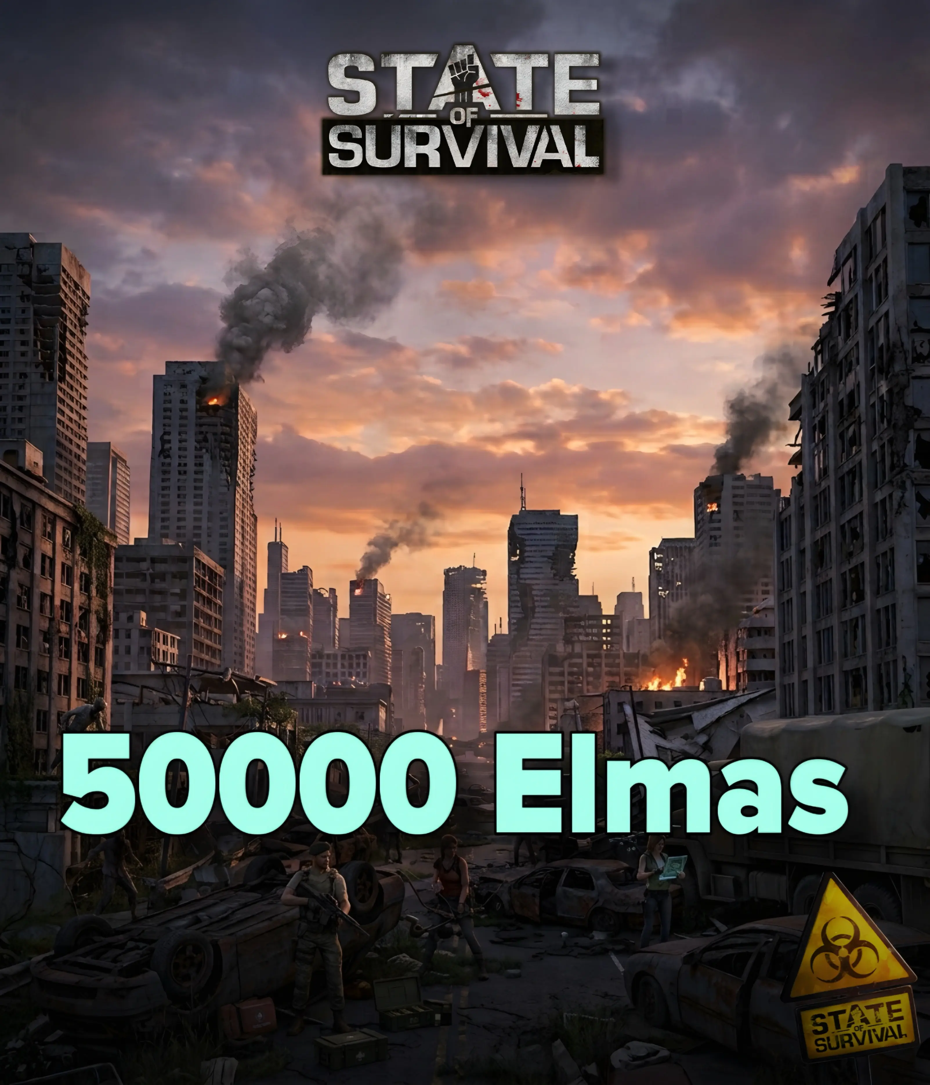 State Of Survival Zombie Wars 50.000 Elmas