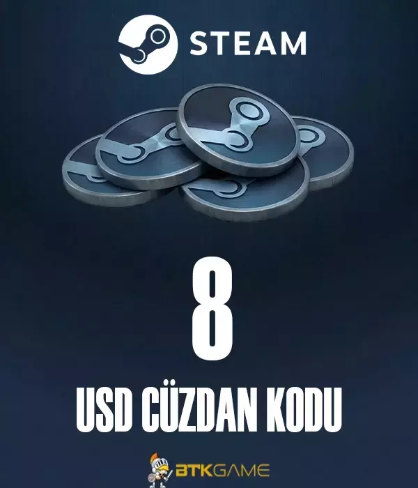 Steam 8 USD Cüzdan Kodu