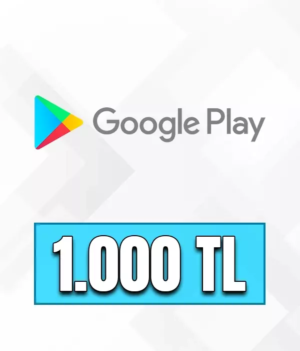 Google Play 1000 TL Hediye Kartı