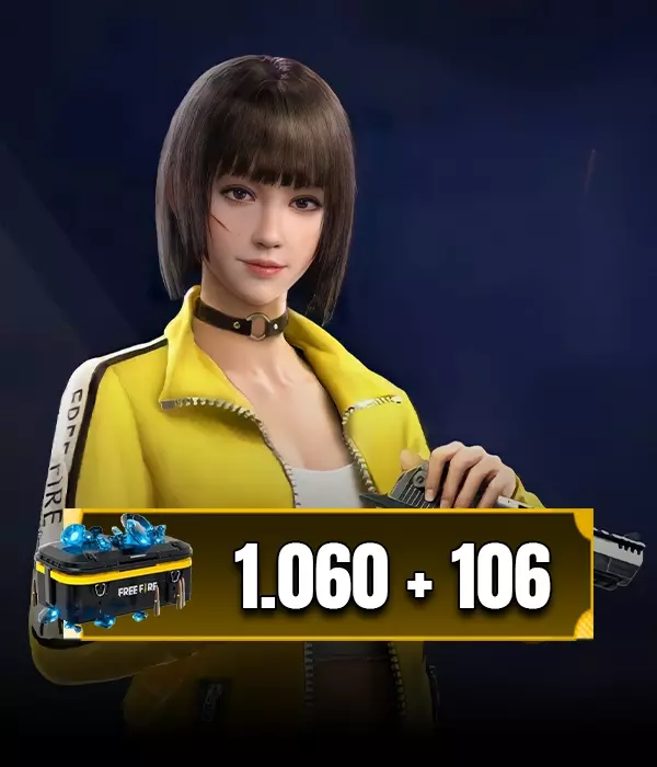 BR  Free Fire 1060 + 106 Elmas