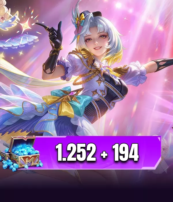 Mobile Legends 1252 + 194 Elmas