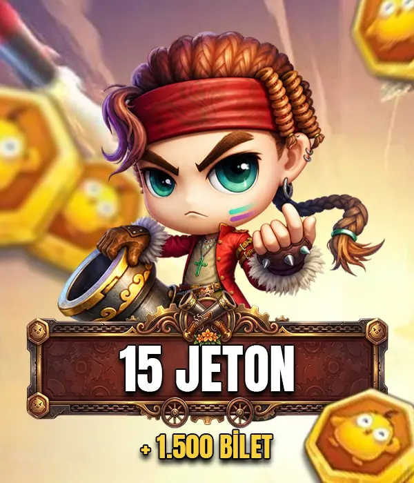 15 Civciv Jetonu + 1.500 Bilet