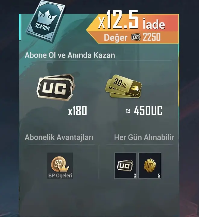 Pubg Mobile Prime (3 Aylık)
