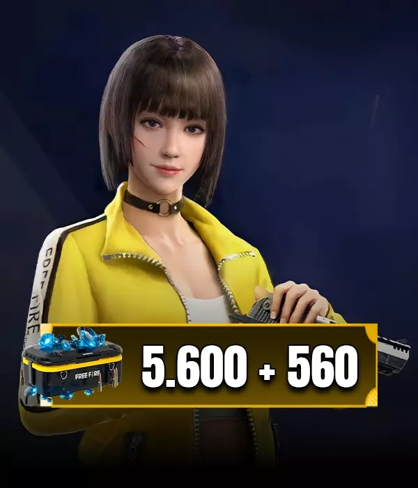 BR  Free Fire 5600 + 560 Elmas