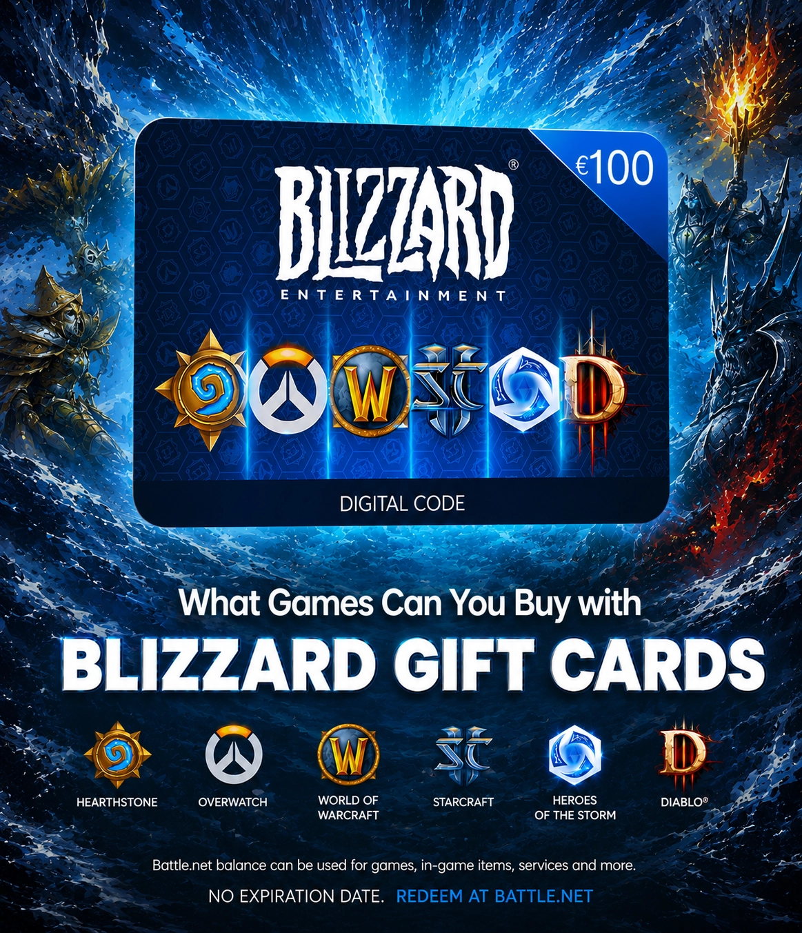 Battlenet Blizzard Gift Card 100 EURO