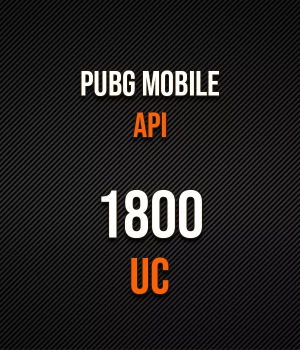 1800 UC Pubg Mobile API