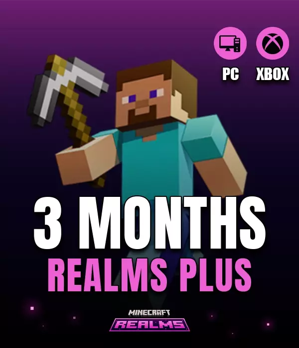 Minecraft Realms Plus 3M - Bedrock XBOX & PC