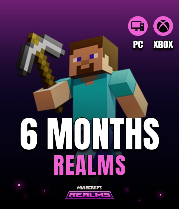 Minecraft Realms  6 M - Bedrock XBOX & PC