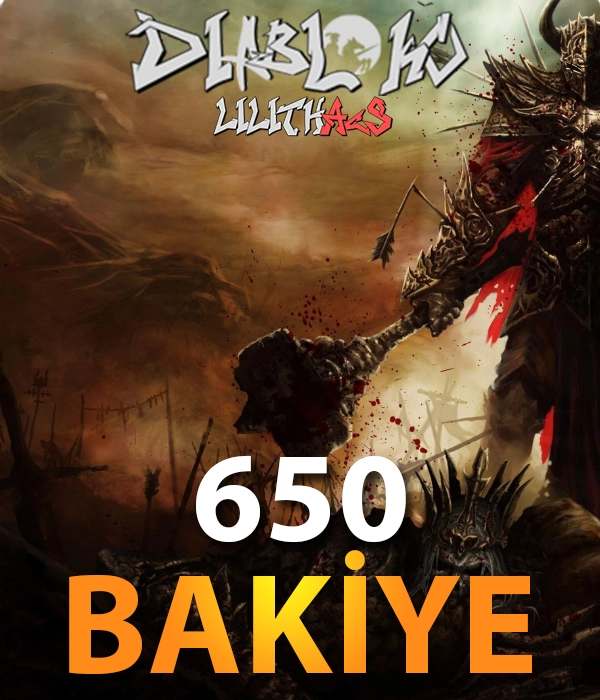 DiabloKO 400 TL Bakiye + 250 TL Bonus Bakiye