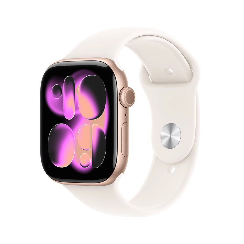 Apple Watch Series 11 GPS 46mm Rose Gold Aluminium Case Light Blush Sport Band - S/M
