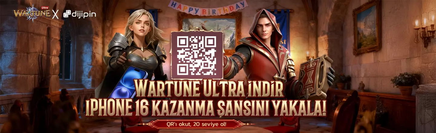 Dijipin'den Wartune Ultra'nın 1. Yılına Özel: iPhone 16 Etkinliği Dijipin'den Wartune Ultra'nın 1. Yılına Özel: iPhone 16 Etkinliği