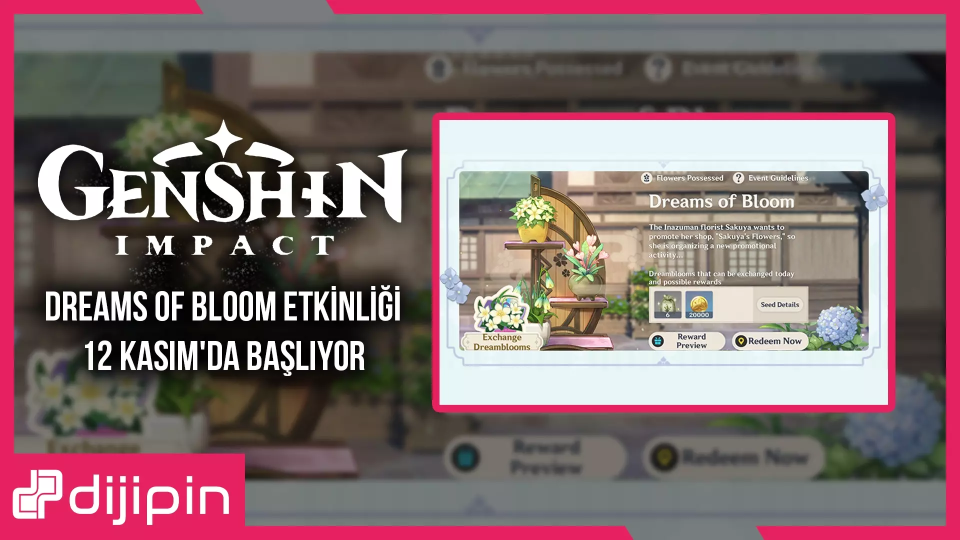 Genshin Impact Dreams of Bloom Etkinliği 12 Kasım'da Başlıyor
