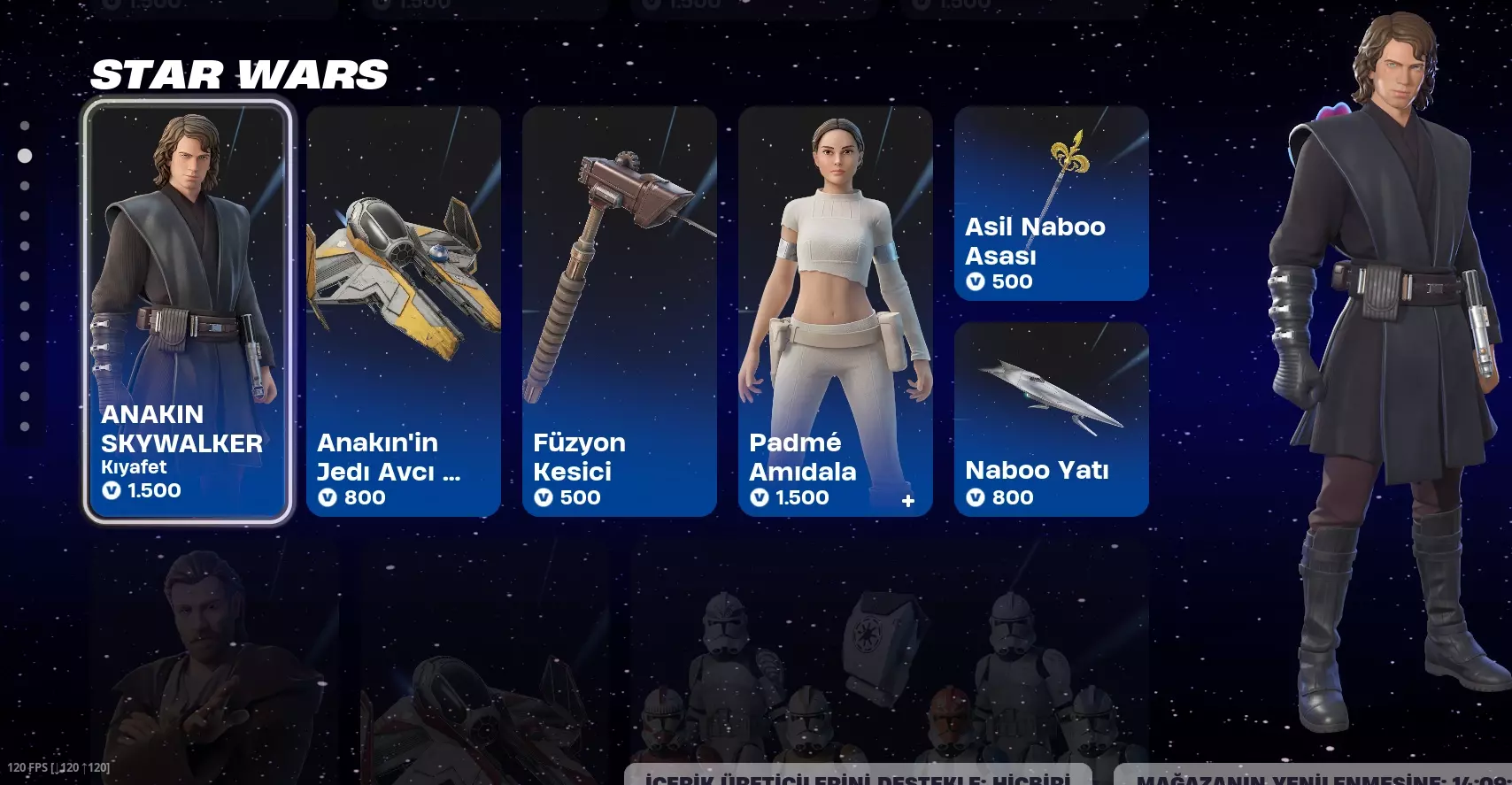 Star Wars Kostümleri Tekrardan Fortnite'a Döndü! Star Wars Kostümleri Tekrardan Fortnite'a Döndü!