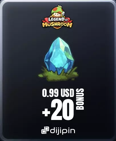 Legend of Mushroom 0.99 USD Gems + 20 Elmas