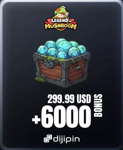Legend of Mushroom 299.99 USD Gems + 6000 Elmas