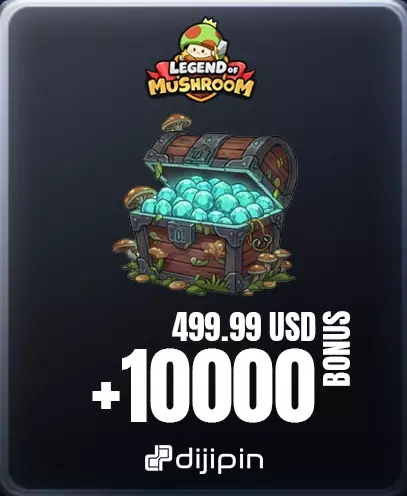 Legend of Mushroom 499.99 USD Gems + 10000 Diamonds