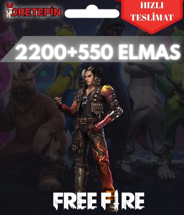 Free Fire 2200 + 550 Elmas