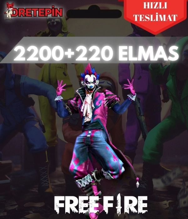 Free Fire 2200 + 220 Elmas