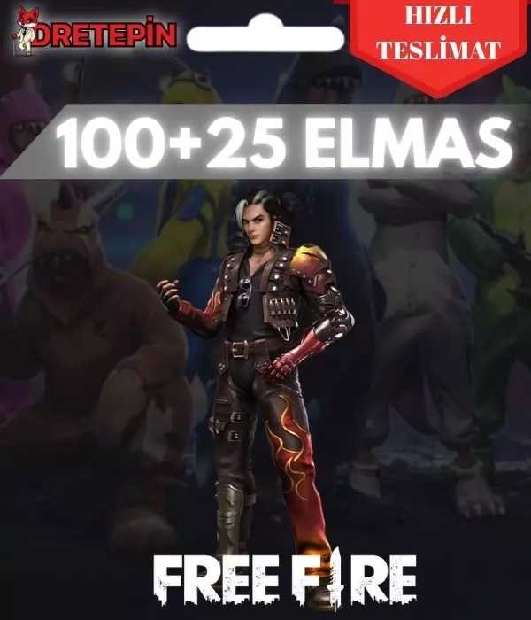 Free Fire 100 + 25 Elmas