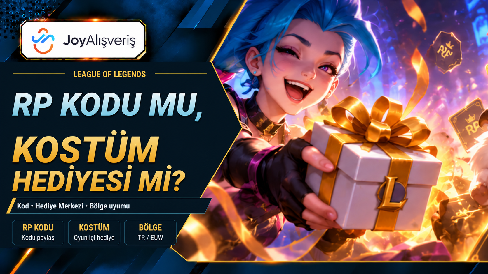 LoL Hediye Rehberi: RP Kodu ve Kostüm Gönderme