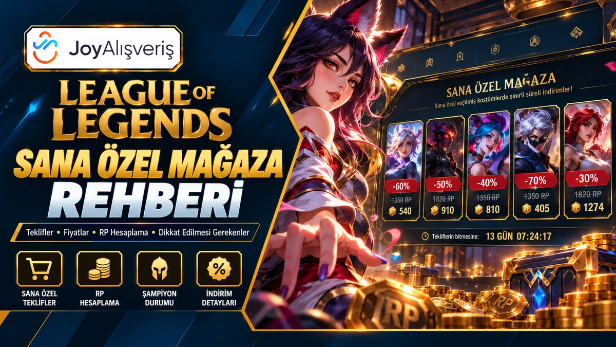 LoL Sana Özel Mağaza: İndirimli Skin ve RP Hesabı