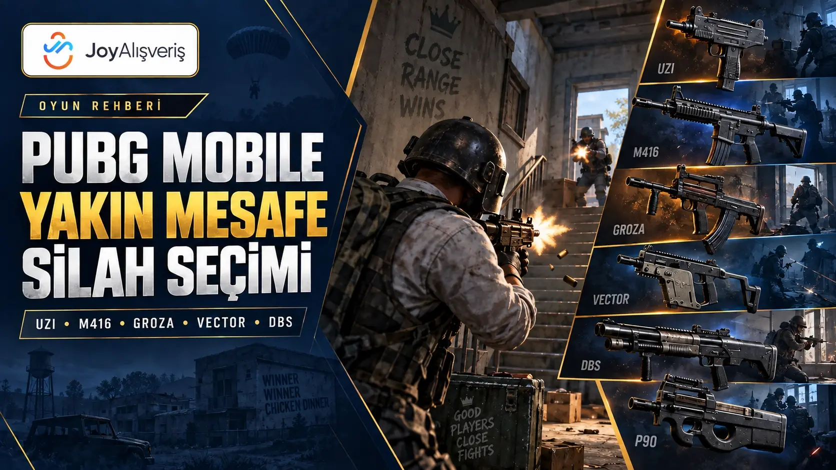 PUBG Mobile En İyi Yakın Menzilli Silahlar | Joy Alışveriş