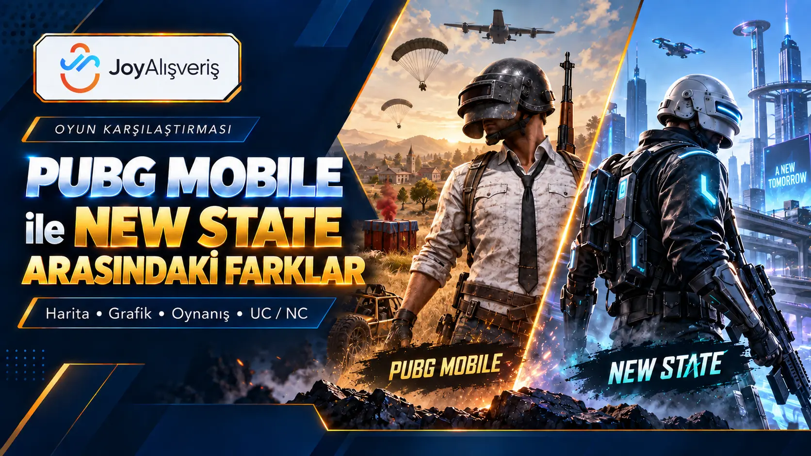 PUBG Mobile ve New State Farkları: UC ve NC | Joy Alışveriş