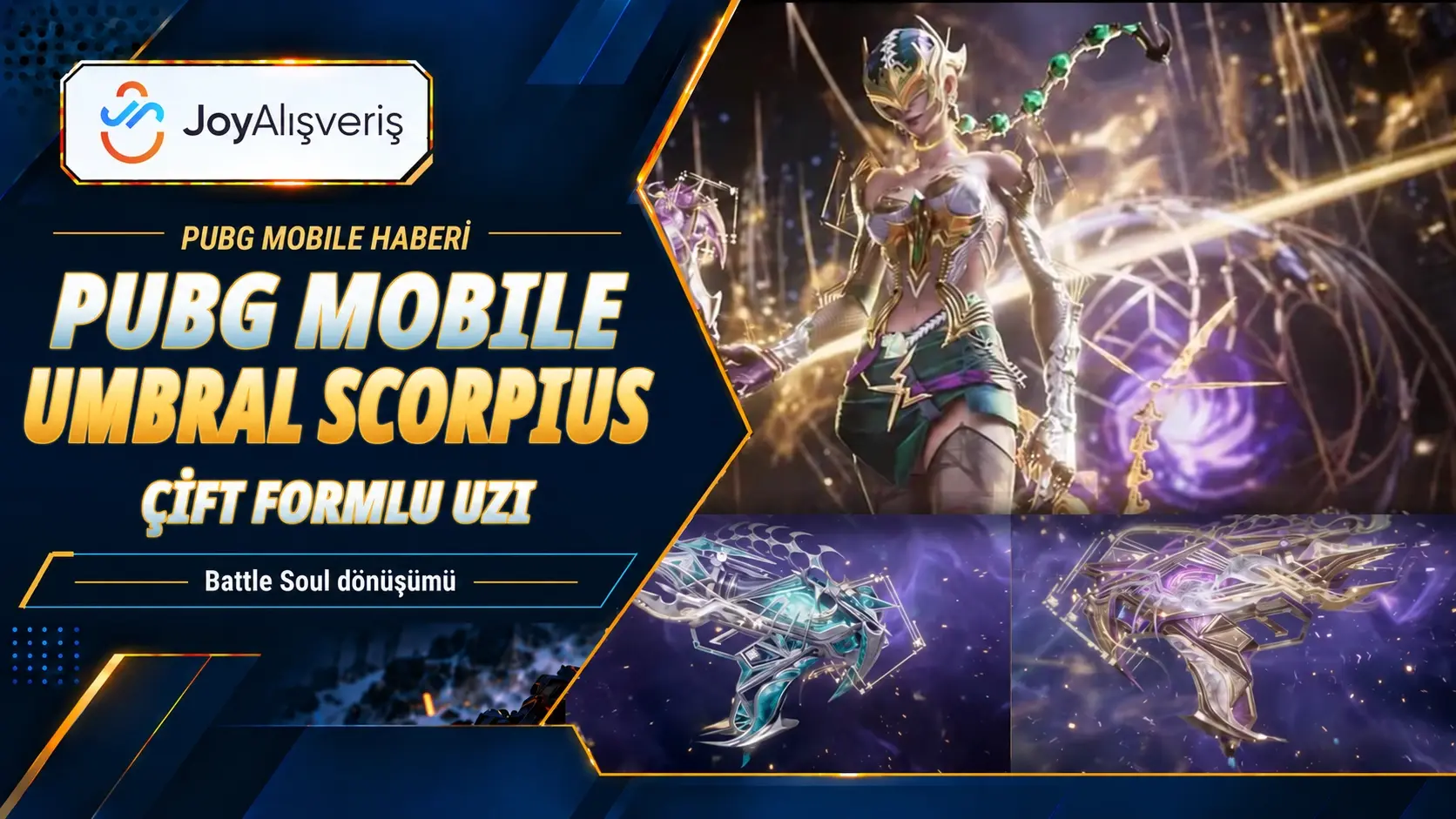 PUBG Mobile Umbral Scorpius: Battle Soul ve Çift Formlu UZI