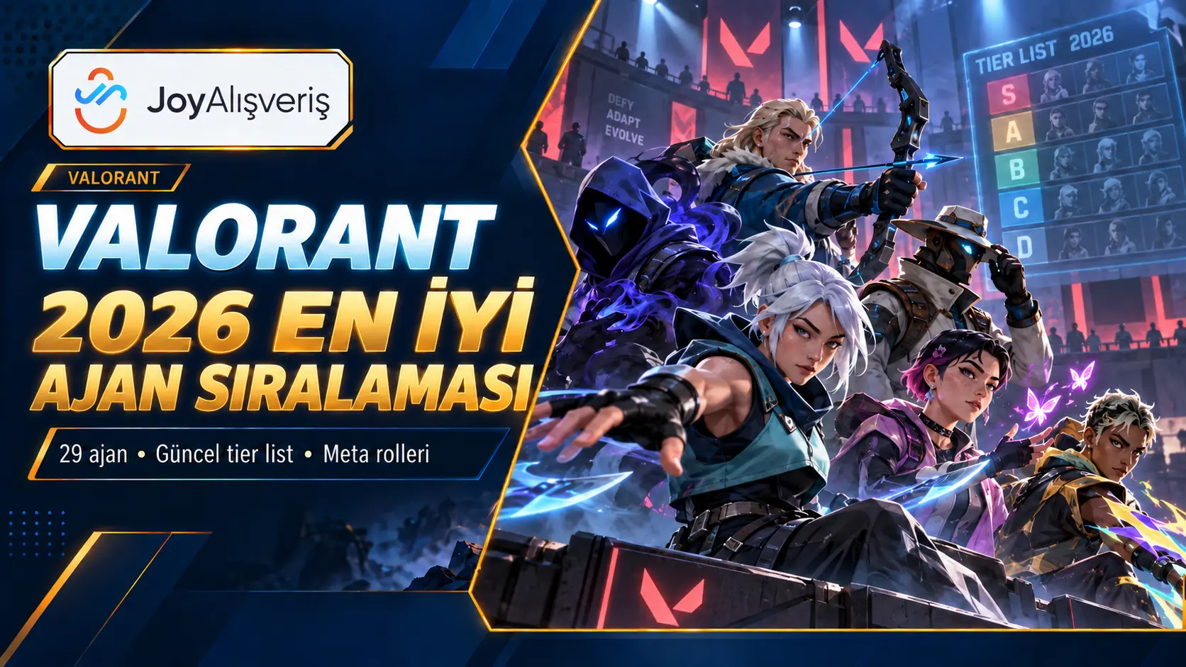 VALORANT En İyi Ajan Sıralaması 2026 (29 Ajan Güncel Tier List)