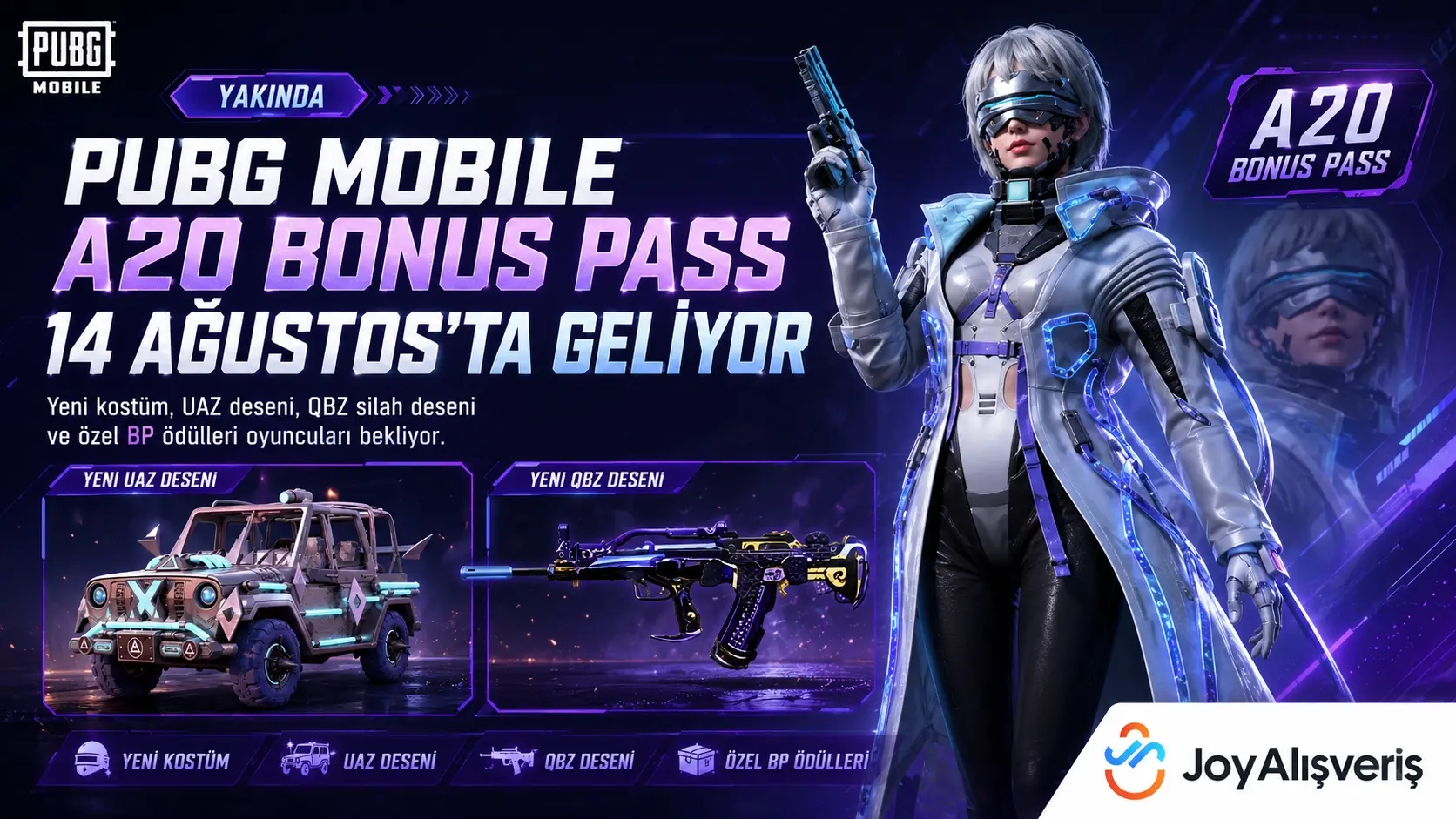 PUBG Mobile A20 Bonus Pass 14 Ağustos’ta Geliyor