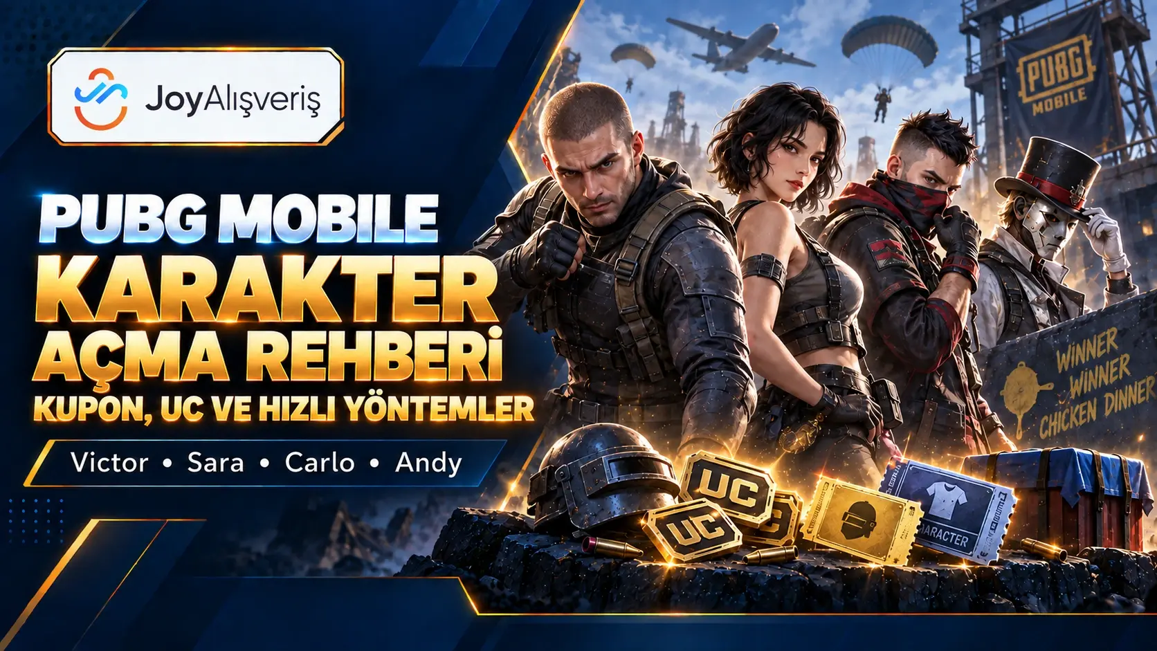 PUBG Mobile Karakter Açma ve Kupon Rehberi 2026 | Joy Alışveriş