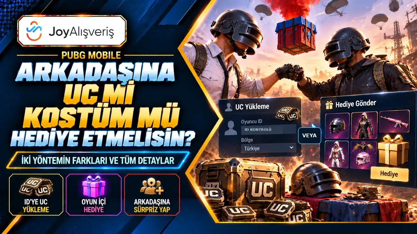 PUBG Mobile Hediye Rehberi: UC Yükleme ve Kostüm Gönderme