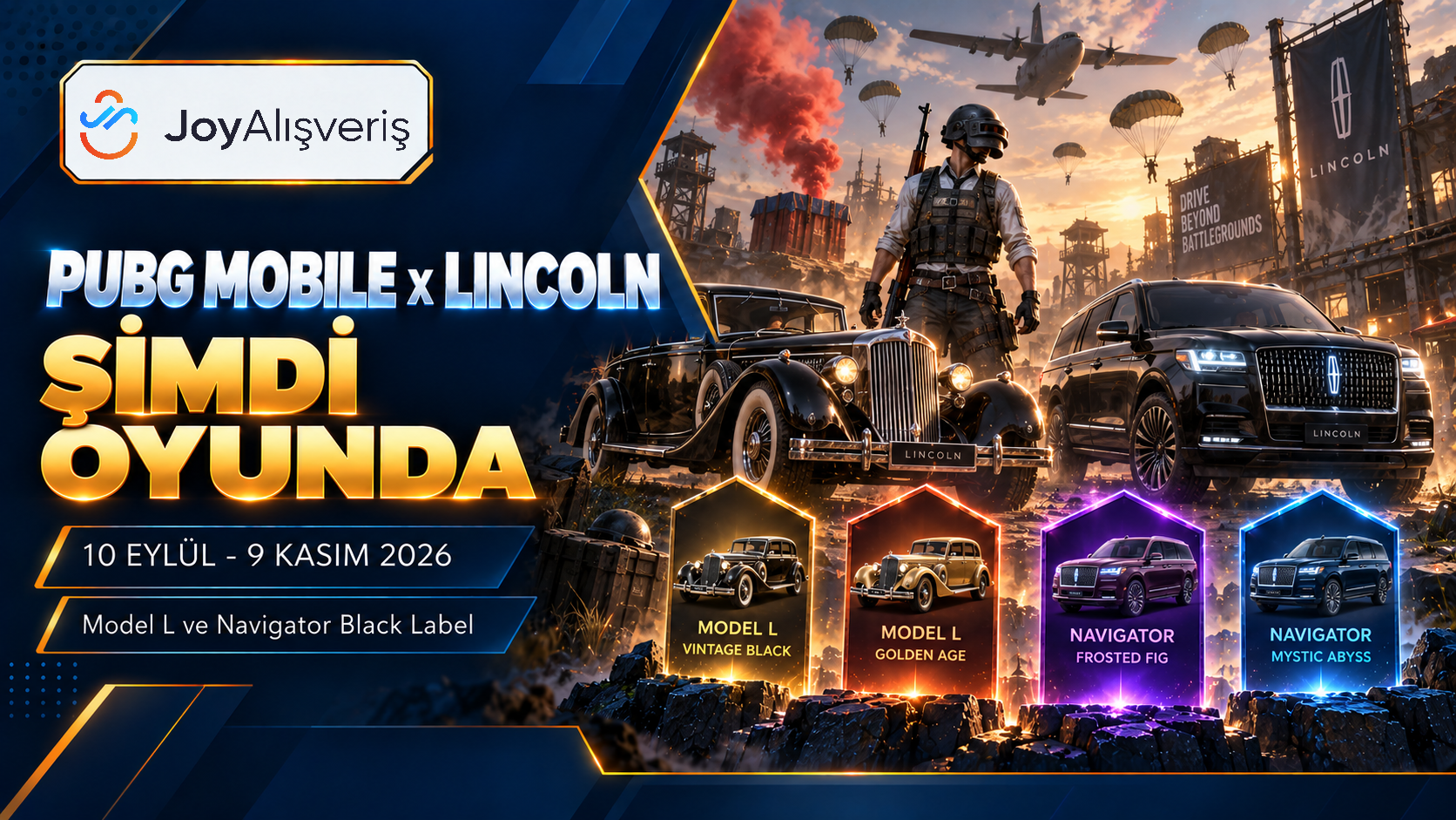 PUBG Mobile x Lincoln İş Birliği Başladı | Joy Alışveriş