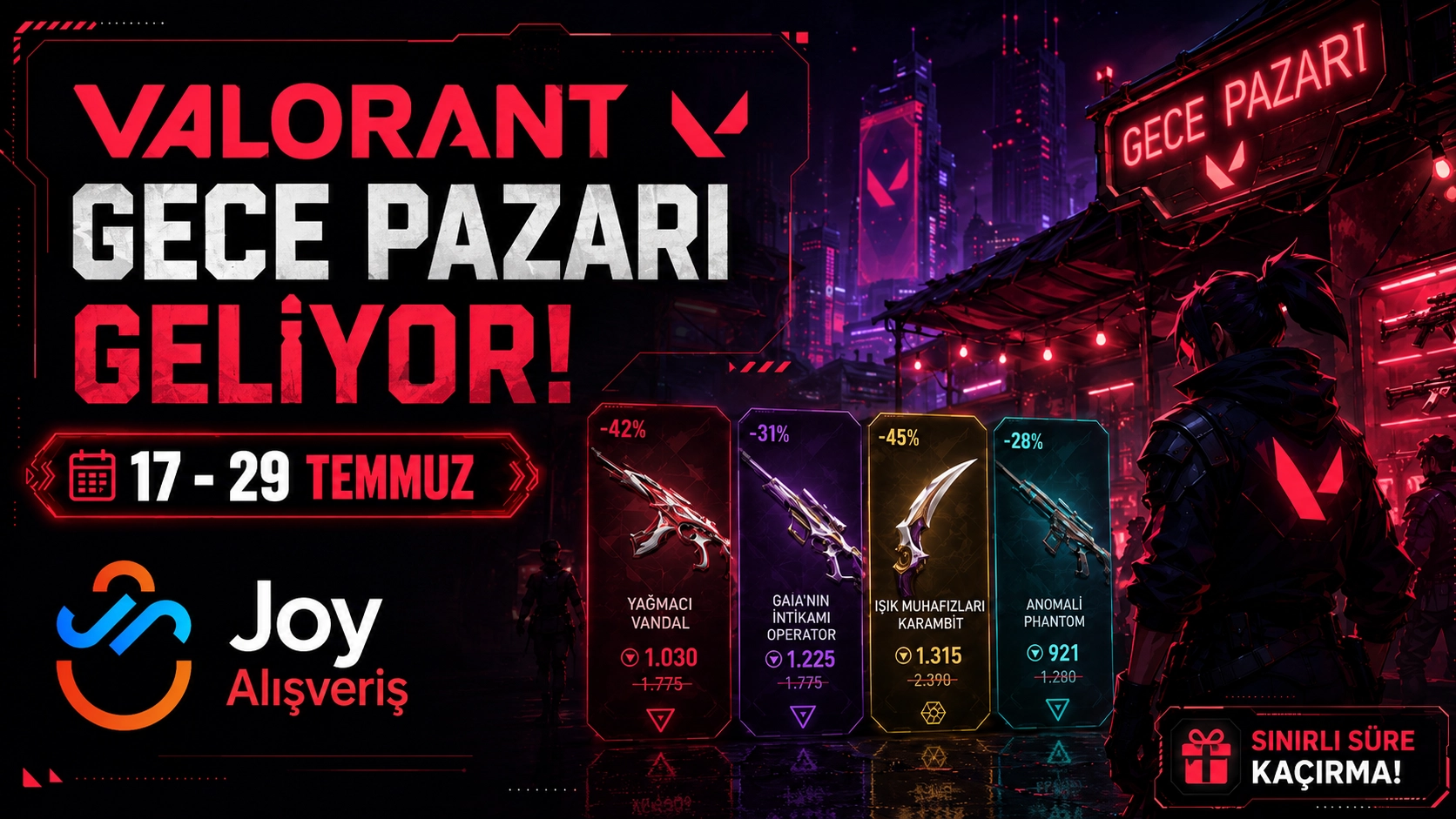 VALORANT Gece Pazarı 17 Temmuz’da Başlıyor!
