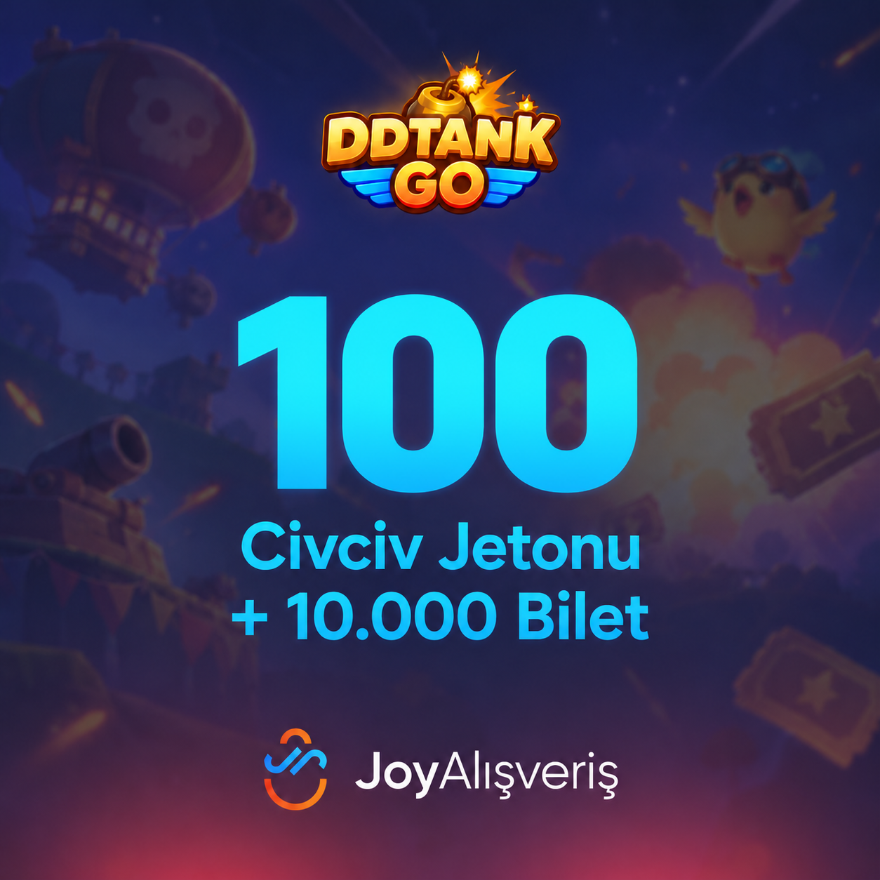 DDTank Go 100 Civciv Jetonu + 10.000 Bilet
