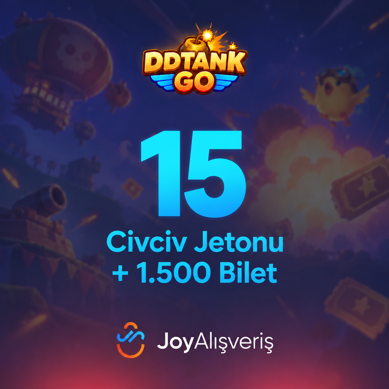 DDTank Go 15 Civciv Jetonu + 1.500 Bilet