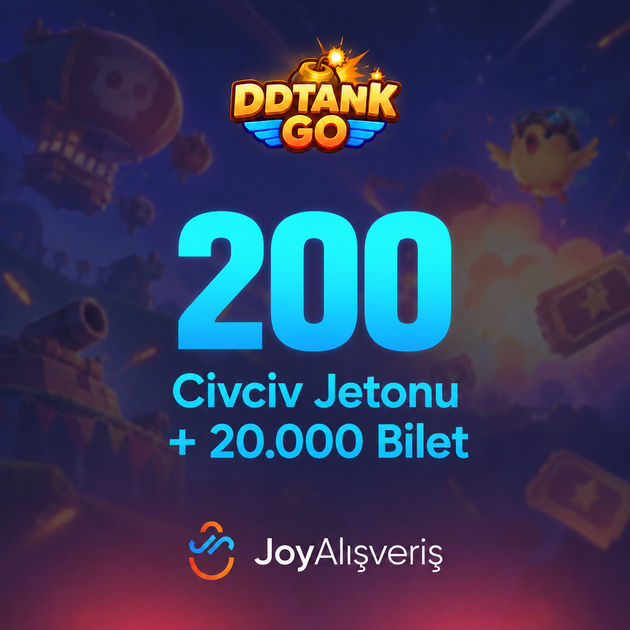 DDTank Go 200 Civciv Jetonu + 20.000 Bilet