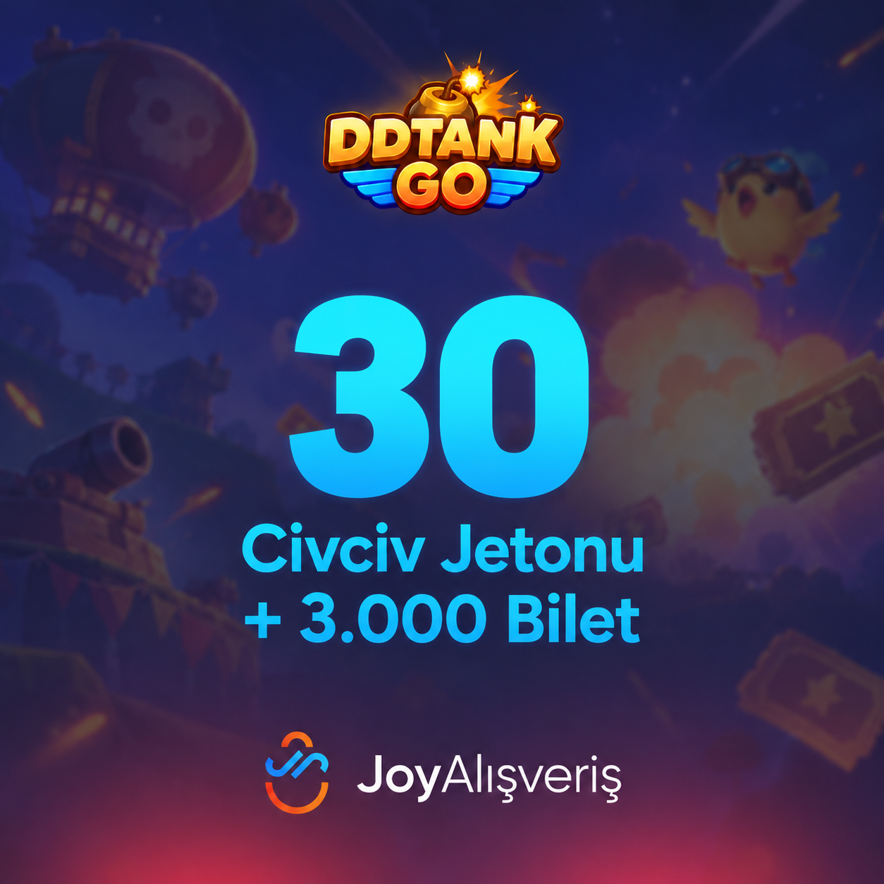 DDTank Go 30 Civciv Jetonu + 3.000 Bilet