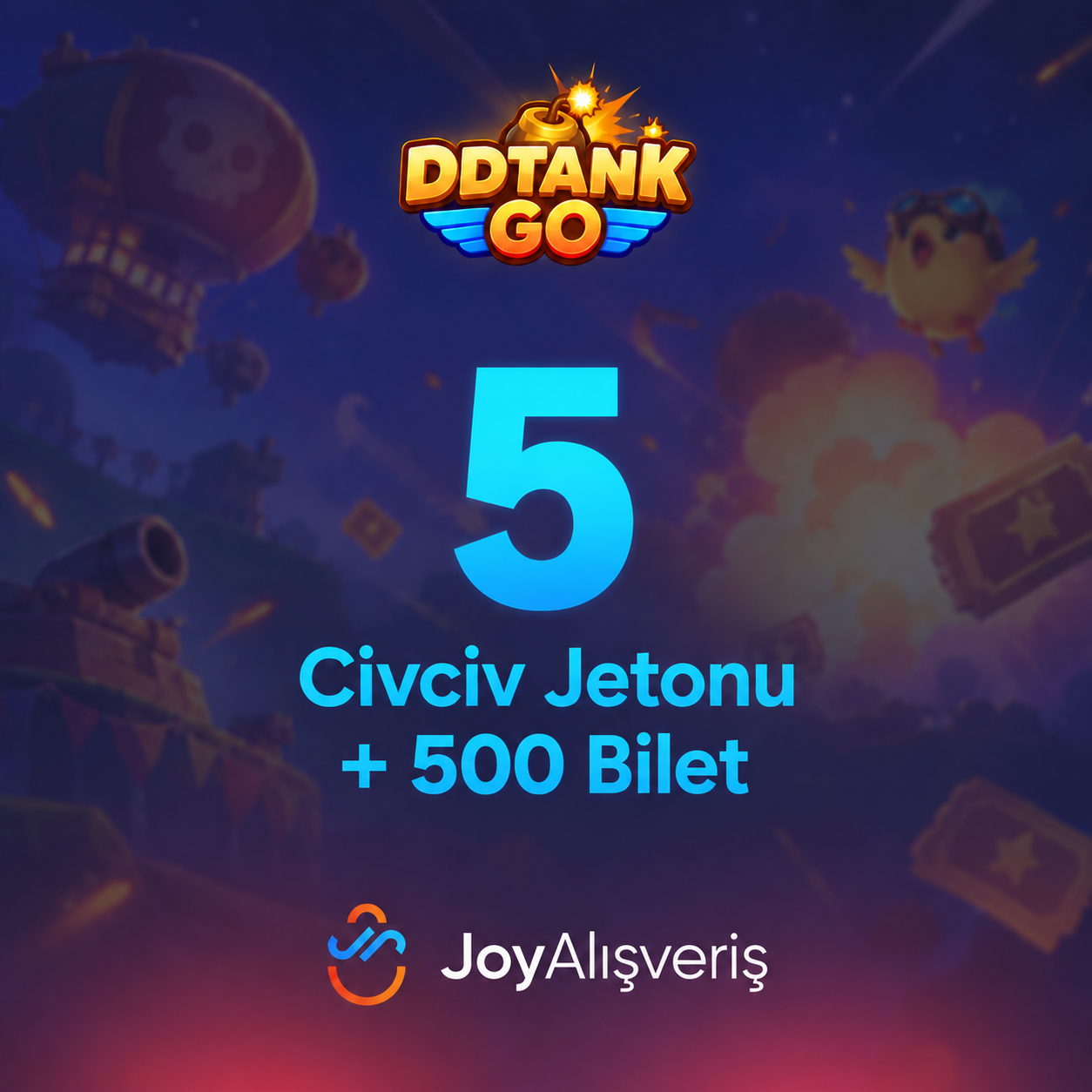 DDTank Go 5 Civciv Jetonu + 500 Bilet